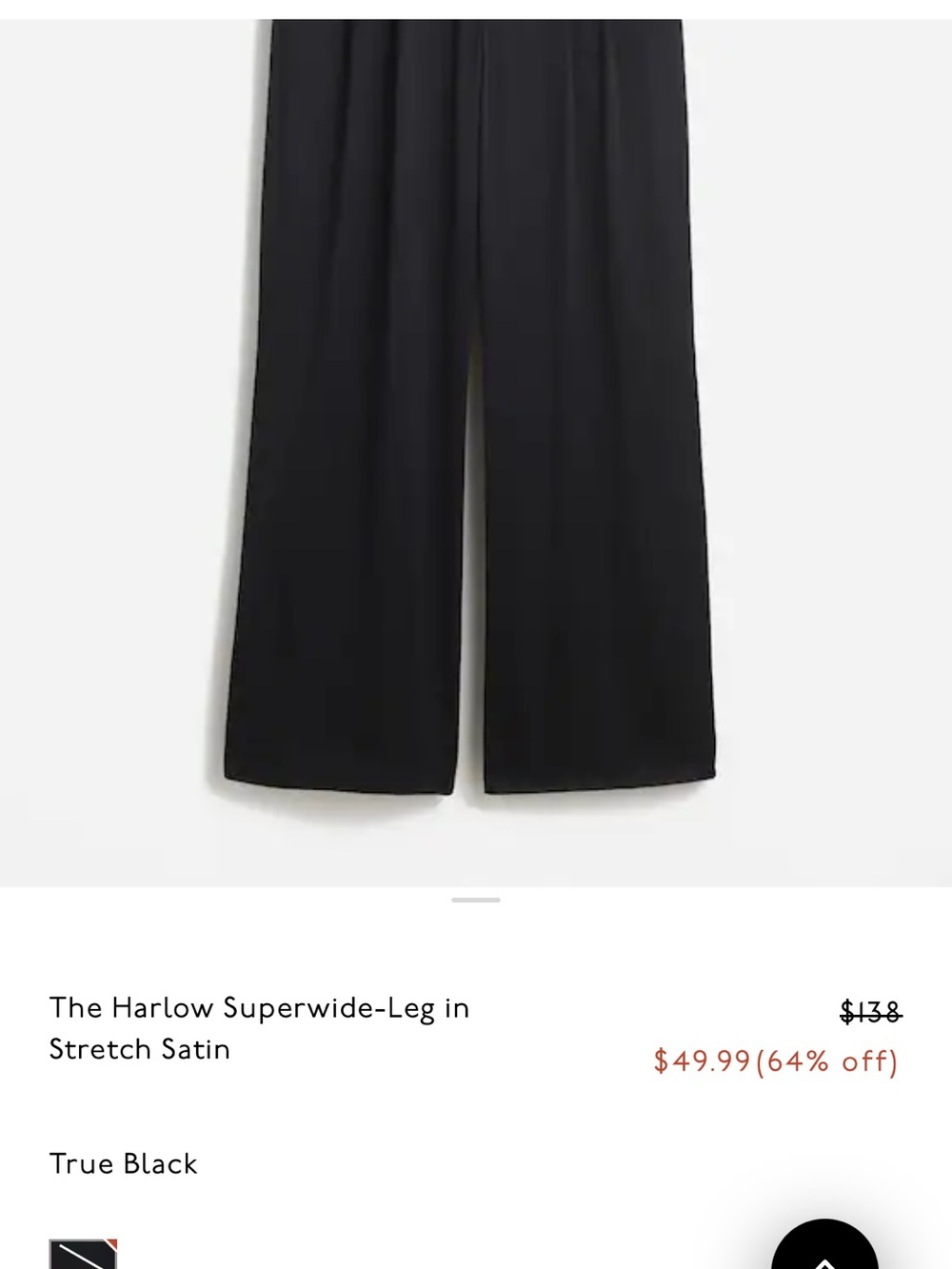 Woman’s Madewell Harlow Superwide-Leg in Stretch Satin - Picture 5 of 5